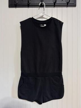 BDG Urban Outfitters Black Fleece Sleeveless Romper S Petite